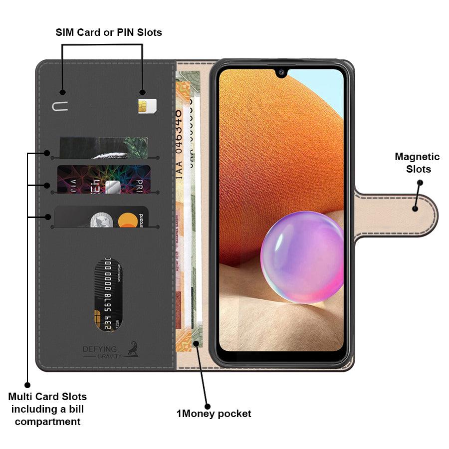 Oppo F25 Pro 5G Aibex PU Leather Flip Cover Foldable Stand & Pocket Magnetic Closure - Aibex